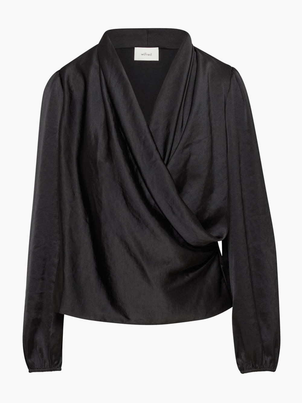NEW❣️ ARITZIA WILFRED Postscript satin black blouse